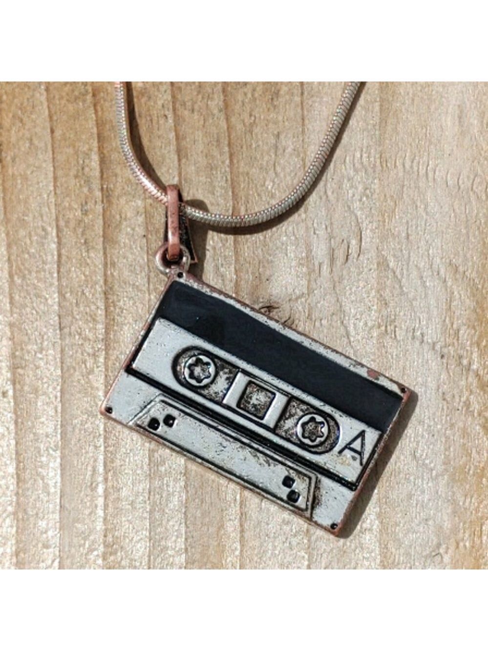 Vintage Cassette Tape Necklace Charm